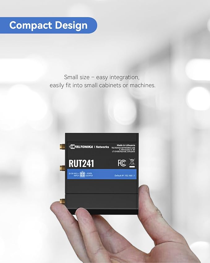 LINOVISION Teltonika RUT241098000 Industrial 4G LTE Cellular Router, 4G LTE - Image 4