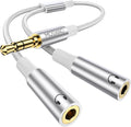MOSWAG 3.5mm Audio Splitter - 2 Way Stereo Y Cable for iPhone, Samsung, PS4, Switch, Tablets, PC, Laptop, MP3