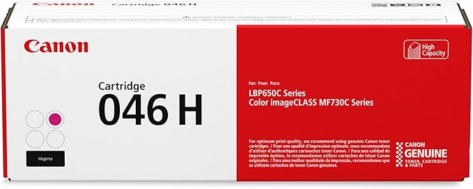 Canon Genuine 046 Magenta Toner Cartridge High Capacity Compatible with LBP654Cdw, MF731Cdw, MF733Cdw, MF735Cdw