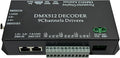 CANRIA 9 Channel DMX512 Decoder LED Controller, DC 5V-24V 5A/CH, RGB RGBW LED Lighting Driver, for Stage/Architectural/Event Lights, 4-Digit Display