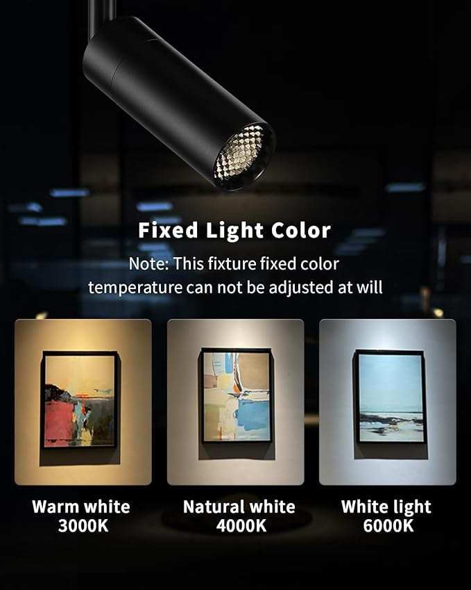 Gpaillumic Zoomable LED Ceiling Spotlight Fixture, Flush Mount Adjustable Spotlight, Indoor Bright Accent Monopoint Fixture for Living Room Bedroom Loft Cafe Bar