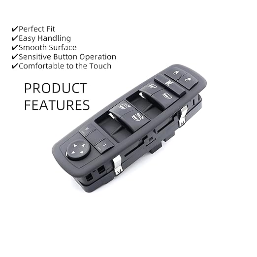 Master Power Window Control Switch Driver Side-Compatible with 2011-2019 Dodge Charger, 2016-2022 Ram 1500 2500 3500, 2015-2017 Chrysler 200, 2011-2020 Chrysler 300