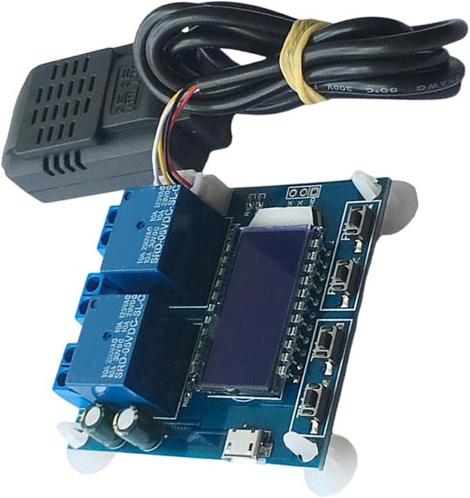 Double Output Digital Display Temperature Humidity Control Module Easy Read -20 to 60℃ Precisions Control Module Board Industrial Temperature Regulator