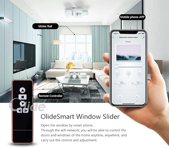 Intelligent Smart Automatic Slide Window Closer App Control Workable with Google Home Amazon Alexa (Window Width 35inch)