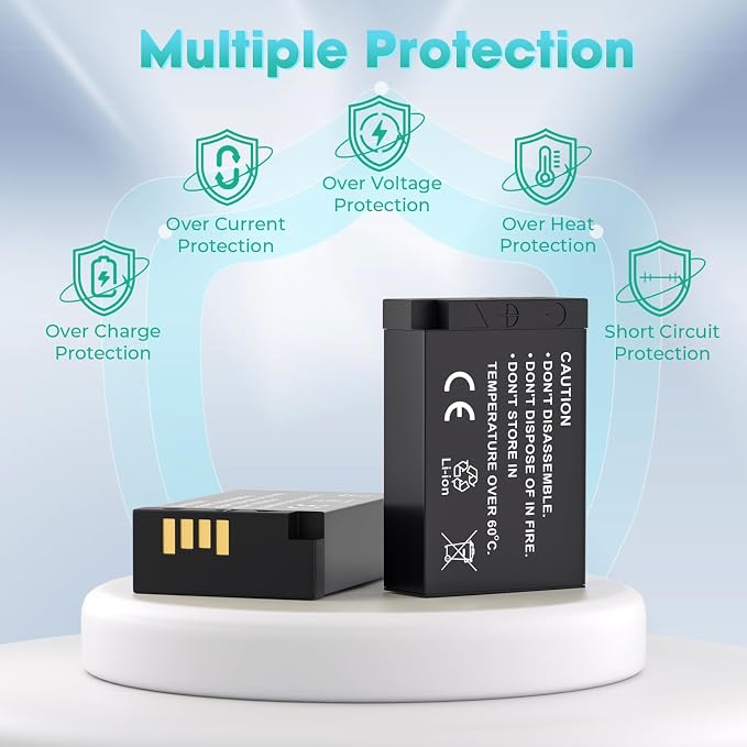 LP LP-E17 Battery 2-Pack 1450mah USB-C Charging Port Battery - Image 5