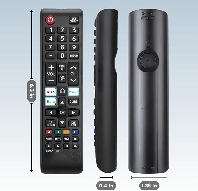 2 Pack BN59-01315A Samsung TV Remote Control Replacement for Smart TV - Easy Setup, Durable Design, Universal IR Remote, Streaming Shortcuts - Works with Samsung Smart TV, LCD, LED, HDTV, 3D Models