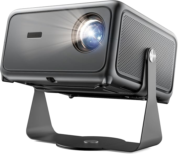 4K Projector with WiFi and Bluetooth, Home Theater 1500 ANSI Lumen Movie Projector,30W Dolby Audio, Licensed Apps Smart Projector,Auto Focus/Keystone,MEMC,360° Adjustable Swivel Stand