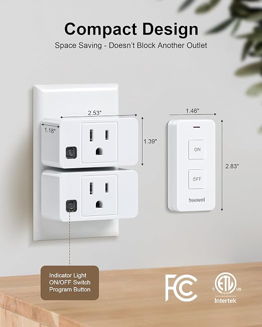 Remote Control Outlet with Portable Magnetic Switch, 200FT Long Range Wireless - Image 6