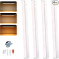 Snyloe 4 Pack 34" LED Under Cabinet Lighting Hardwired, 22W 1800LM 3CCT Adjustable (3000K/4000K/5000K), Plug-in Hardwired, Linkable Up to 10 Lights, 45° Rotatable Design