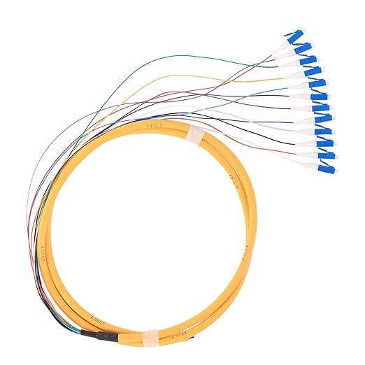 1.5 Meter 12 Strand SingleMode 9/125 LC-UPC Fiber Pigtail, 12 Color-Coded LC by ProfessionalFiberNetworkDevicemanufacturer