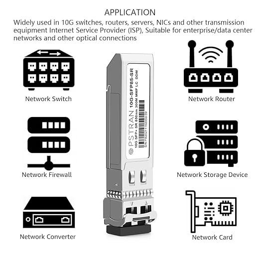OPSTRAN 10GBASE-SR SFP+ Optical Transceiver Module Compatible with Mellanox MFM1T02A-SR 850nm 300m DDM Duplex LC MMF 4 Pack