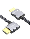 XAOSUN Right Angle HDMI 2.0 Cable 3.3 Feet, Strong Anti-Interference, 18Gbps High Speed Support 4K@60Hz,3D 1080P,HDR,ARC,90 Degree HDMI Cable for MacBook pro 2023,Monitor,ps4/5,Xbox,Fire TV and More