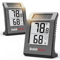BALDR 2-Pack Digital Hygrometer Thermometer, Solar Power by BaldrInc