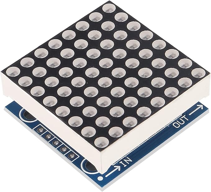 Azuocn 5PCS MAX7219 8x8 Dot Matrix LED Display Module 5V MCU Control MAX7219 LED Dot Matrix DIY Kit (Blue)