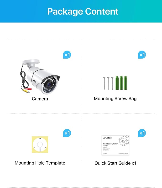 ZOSI 2MP 1080p Security Camera Outdoor Indoor, Night Vision, Weatherproof - Image 9