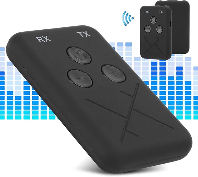 Jectse Transmitter Receiver 2 in 1 Wireless Home Audio Assist 3.5mm Device, Receiver Start Audio Transmitter Adapter, Extra Long Life