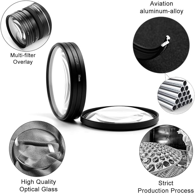 72mm Close-up Filter Kit 4 Pieces Macro Filter Accessory Close-up Lens Filter - Image 2