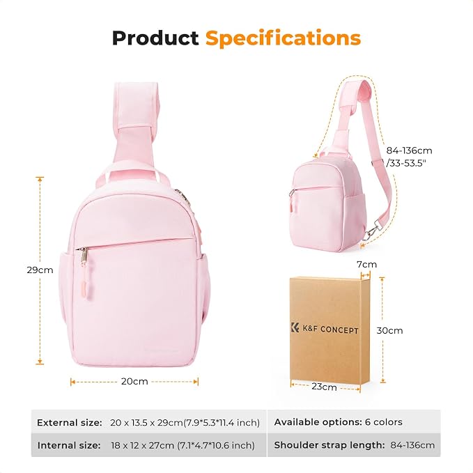 K&F CONCEPT Small Camera Bag for Photographer, Camera Sling Crossbody bag for - Image 7