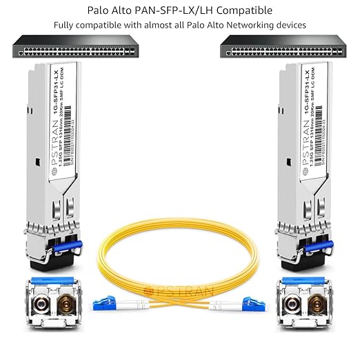 OPSTRAN 1000BASE-LX/LH SFP Optical Transceiver Module Compatible with Palo Alto Networks PAN-SFP-LX/LH 1G SFP 1310nm 20km DDM Duplex LC SMF 4 Pack