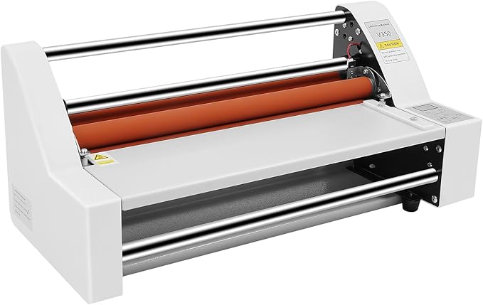 Cold Hot Roll Laminator, 110V 350mm Electronic Laminating Machine, 700W Single & Double Sided Thermal Laminator with Digital Display & Temperature Control for Paper Card PVC Foil
