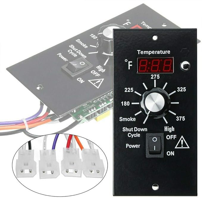 Digital Thermostat Controller, LED Display Temperature Control Panel Barbecue Grill Replacement Part, Replacement Thermostat Kit Parts Digital Pro Controller for All Traeger