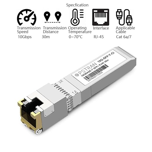 OPSTRAN 10GBASE-T SFP+ to RJ45 Copper Transceiver Module Compatible with Mellanox MFM1T02A-T 10G SFP+ 30m Cat6a/7