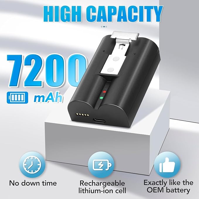 【2026 Upgrade】2Pcs Ring Rechargeable Quick Release Battery Pack, 7200mAh - Image 2