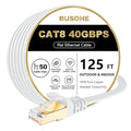 BUSOHE Cat 8 Ethernet Cable 125 FT, 40Gbps 2000Mhz High Speed Flat Cat8 Cable by BUSOHE