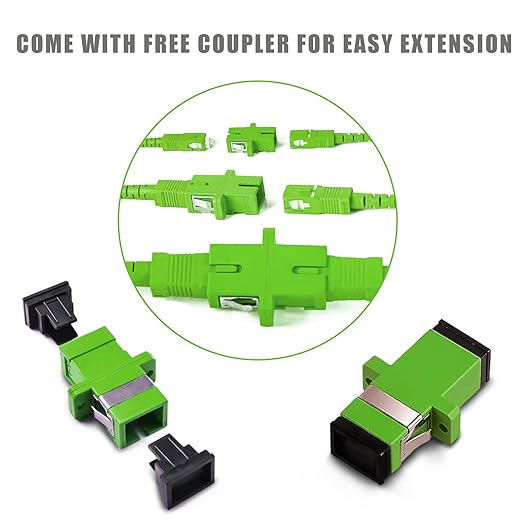 SC/APC to SC/APC Fiber Optic Internet Cable, Outdoor Armored Single Mode Patch - Image 5