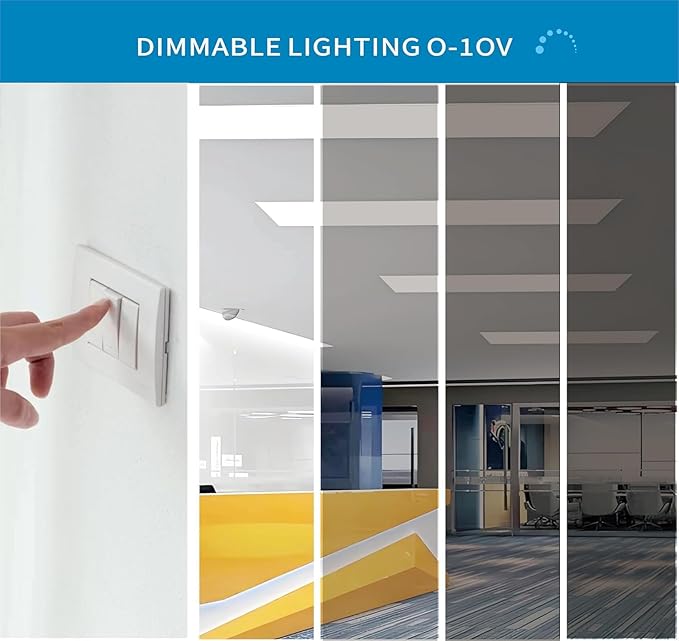 2x2 LED Light Flat Panel, 20/25/30/35/40W, 5 Color Temps 3K/3.5K/4K/5K/6.5K, Dimmable Recessed Drop Ceiling Lights, 2500-5000 Lumens, Lay in Fixture for Office, 120-277V, ETL DLC (6, Pack)