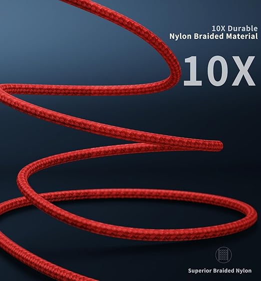 USB C to Lightning Cable 6FT, 90 Degree iPhone Charger Cables [Apple MFi Certified] 3Pack Fast Charging Cord Nylon Braided USB C Lightning Cable Compatible with iPhone 14/13/12/11/Pro Max/Plus/8/7-Red