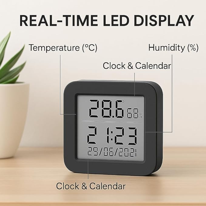 Toyanc Universal Remote Hub: WiFi IR Blaster with Built-in Temp & Humidity Monitor - Smart Home Automation for Air Conditioner, TV, & Audio - Compatible with Smart Life, Tuya, Alexa & Google
