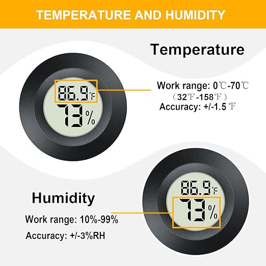 JEDEW 4 Pack Hygrometer Thermometer Digital Humidity Meter Indoor/Outdoor - Image 3