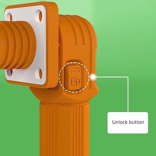 450A Battery Energy Storage Connector, 185mm² High Current Connectors IP67 Waterproof Stud Wiring Power Adapter Quick Plug Terminal Right Angle Plug and Socket （1500V Orange)