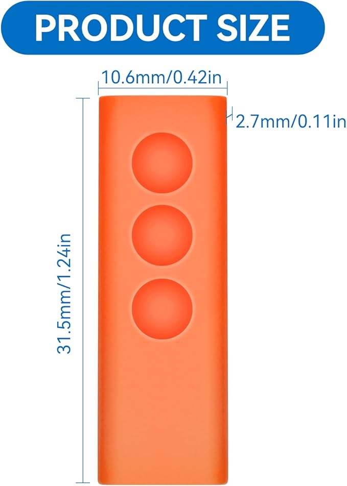 Protective Silicone Sleeve Cover for SimpliSafe KeyFob - Arm and Disarm Remotely, Flexible Case for SimpliSafe Home Security System KeyFob - Latest Gen (Orange)