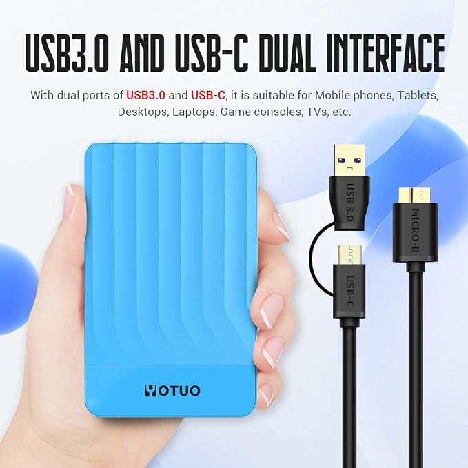 YOTUO Portable External Hard Drive Storage Expansion Mobile HDD USB 3.0 - Image 7