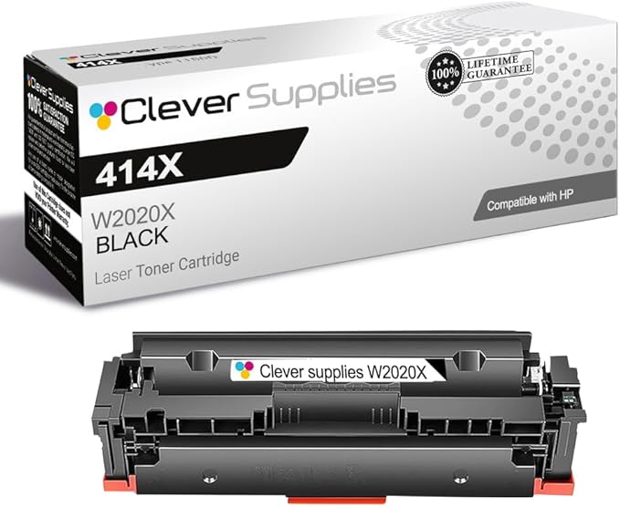 CS Replacement Compatible with HP 414X Toner Cartridge W2020X to use with Color Pro M479fdw M479fdn M479 MFP M454dw Color Enterprise M455dn MFP M480f (Black, 1-Pack)
