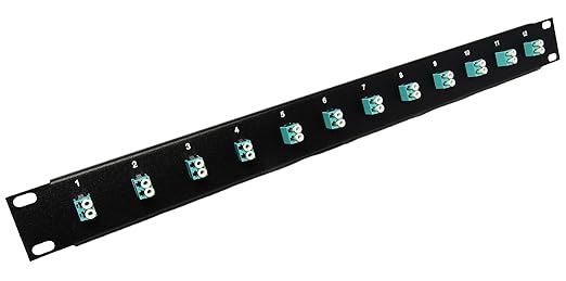 Ultra Spec Cables 12 Port LC Fiber Patch Panel 10Gb/40Gb Multimode 19" by UltraSpecCables