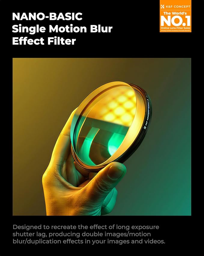 K&F CONCEPT 82mm Unilateral Blur Ghost Motion Filter Super Speed Effects - Image 2