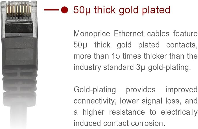 Monoprice 1FT 24AWG Cat6 550MHz UTP Ethernet Bare Copper Network Cable - Image 3