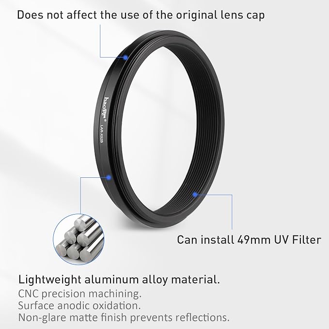 Haoge Lens Filter Adapter Ring for Fujifilm X100VI Fuji FinePix X100V Camera - Image 7