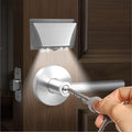 somisgarden Silver Motion Sensor Night Light for Doors, Cabinets & Stairs | 3-Way Magnetic/Adhesive/Screw Mount | Auto On/Off in Darkness | Battery-Powered LED for Hallway & Keyhole