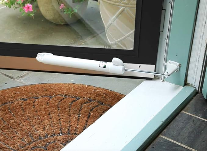 Touch 'n Hold Smooth Door Closer - Single Kit (Bronze) - Standard-Duty Door Closer with Touch-Button Hold Open Feature & Smooth Closing Motion – for (Medium & Lightweight) Storm, Screen Doors.