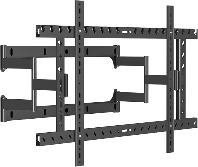 HILLPORT 98 Heavy Duty 75 85 86 100 110 120 inch TV Wall Mount Slim Extra Large Screen Recessed for Flat and Curved, Extended Arm Swivel Mount, Max VESA 1000x600mm, Up to 176.4lbs DY1020L