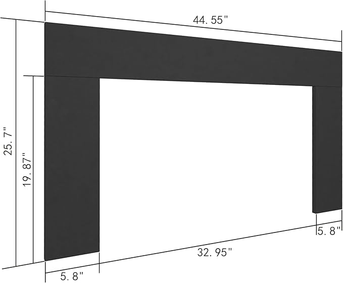 Trim Kit for 35.6" W x 21.1" H Electric Fireplace Inserts