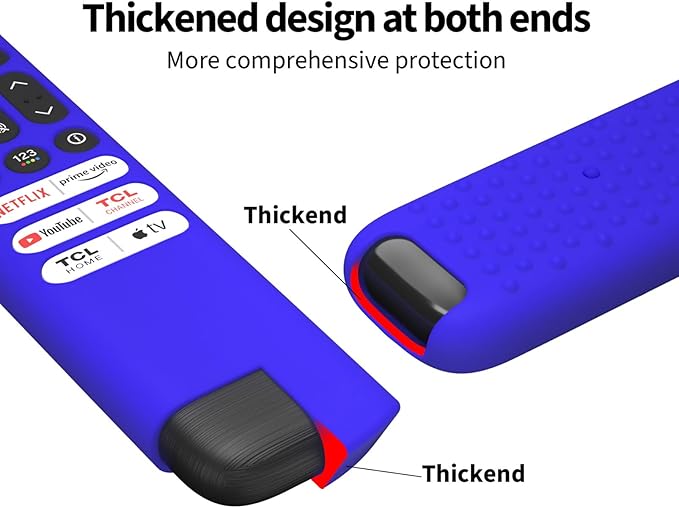 Hi Color Silicone Cover for TCL RC813 FMB1/RC923/RC902V Remote Protective Case Sleeve for TCL Smart TV Remote RC813 FMB1 Case Cover (Blue)