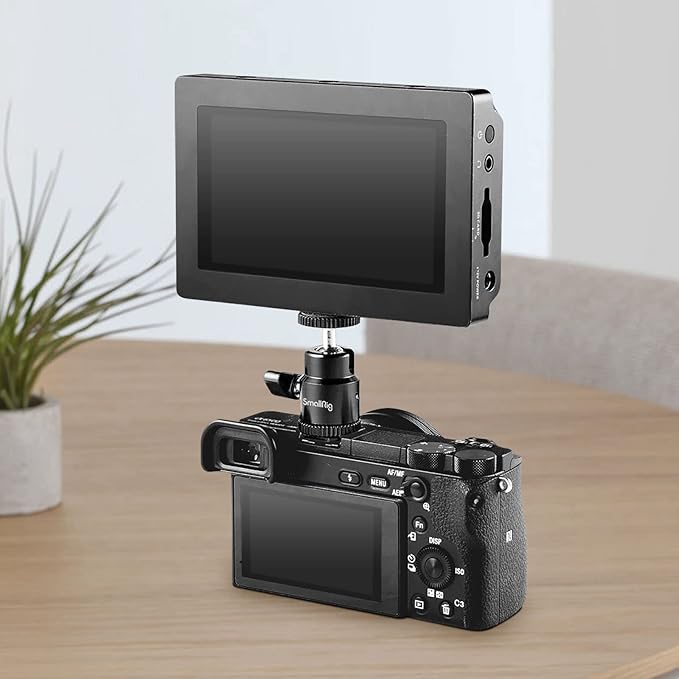 SmallRig 1/4" Camera Hot Shoe Mount, Ballhead Tripod with Additional 1/4" Screw, 2pcs Pack - 2059