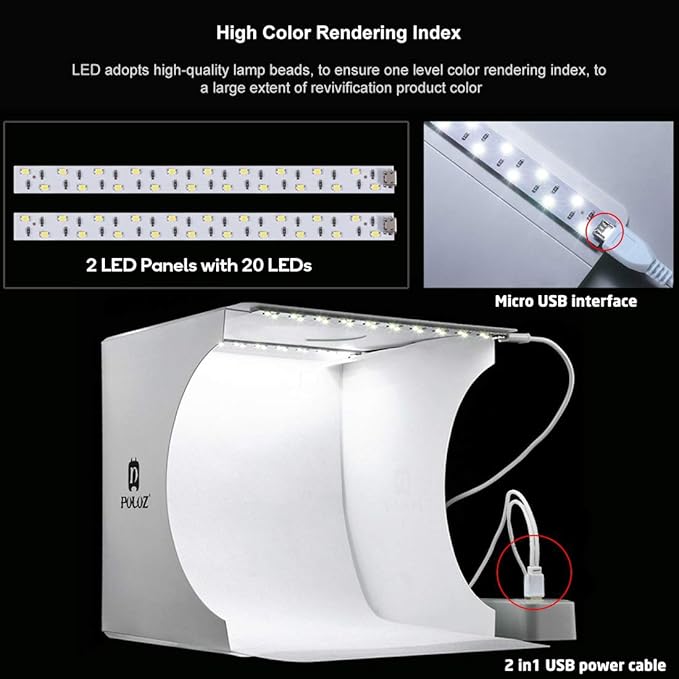 Mini Photo Studio Super Bright Photography Light Box Lightbox Portable Shooting - Image 3