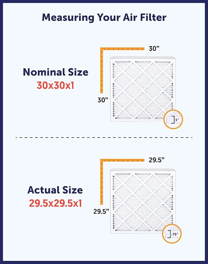 Filter King 38x9x1 Air Filter | 4-PACK | MERV 8 HVAC Pleated A/C Furnace Filters | MADE IN USA | Actual Size: 38 x 9 x .75"