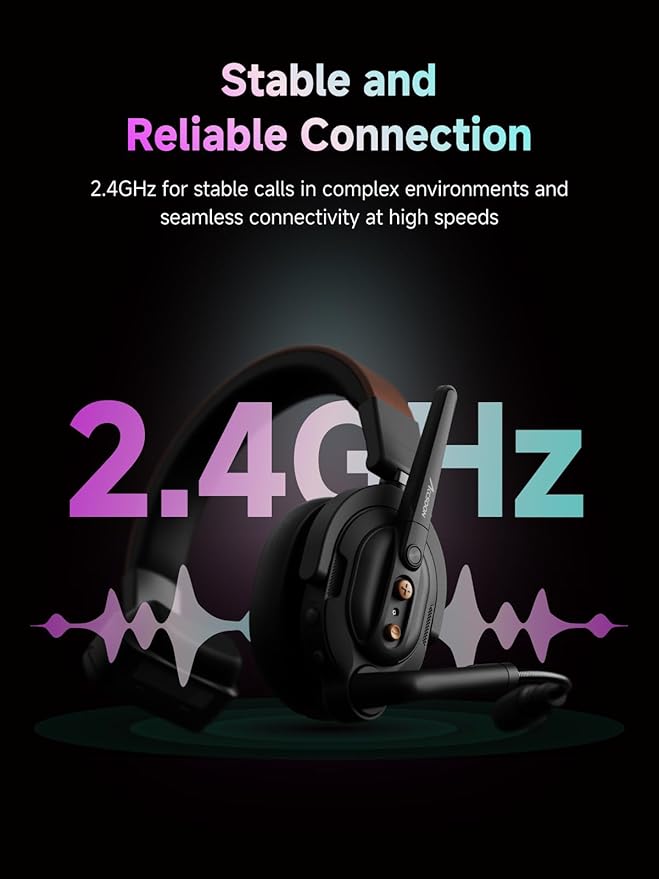 Accsoon Como SE Wireless Intercom Headset System Full-Duplex 2.4GHZ 1312FT Range 30H, 5 Person Team Communication Headset Intercom with Noise Cancellation for Filming Shoot Gruop Talk(1 Host 4 Remote)